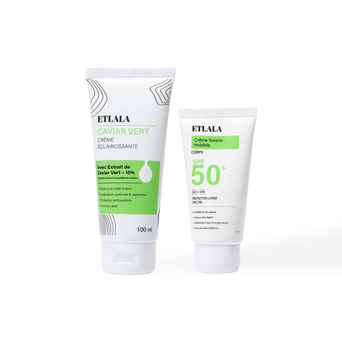 Pack Éclat et Protection – Crème Éclaircissante + Crème Solaire SPF50