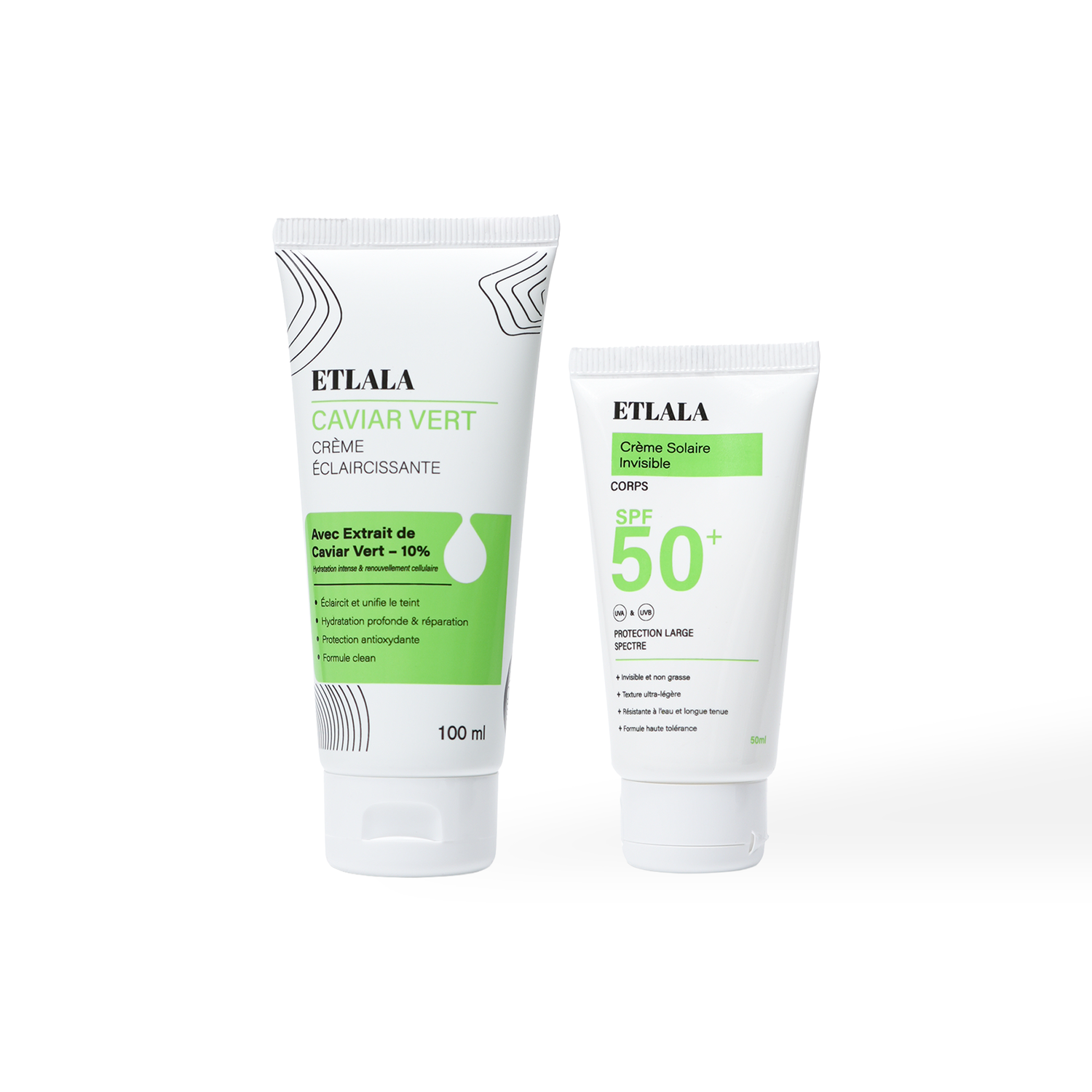 Pack Éclat et Protection – Crème Éclaircissante + Crème Solaire SPF50